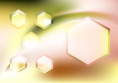 Bulanık cam efektli soyut renk arkaplanı, hareket desenli şablon, bulanık desen rastgele, altıgenli kaleydoskop deseni.