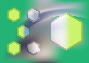 Bulanık cam efektli soyut renk arkaplanı, hareket desenli şablon, bulanık desen rastgele, altıgenli kaleydoskop deseni.