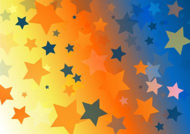 Parlak efektli yıldızlı soyut arkaplan, hareket desenli şablon, renk arkaplanındaki bulanık desen