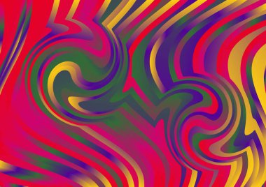 dalgalı dalgalanma çizgileri olan parlak gradyan soyut arkaplan, hareket desenli renk şablonu 