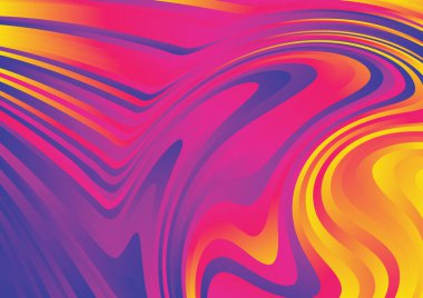 dalgalı dalgalanma çizgileri olan parlak gradyan soyut arkaplan, hareket desenli renk şablonu 