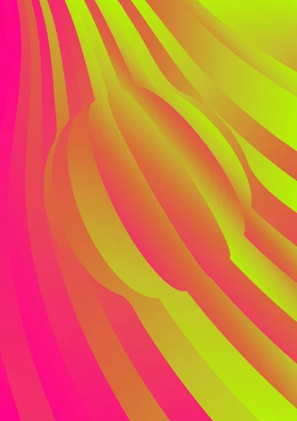 波線のある明るいグラデーションの抽象的な背景 動きのある色のテンプレート — ストックベクタ