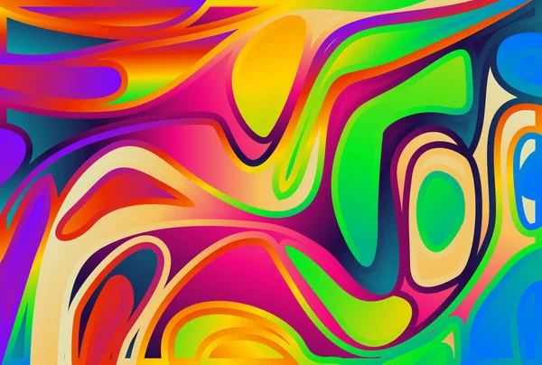 Fundo Trippy Colorido Padrão Ilustração Vetorial — Vetor de Stock