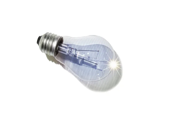 白熱電球 白色に分離された電球 — ストック写真