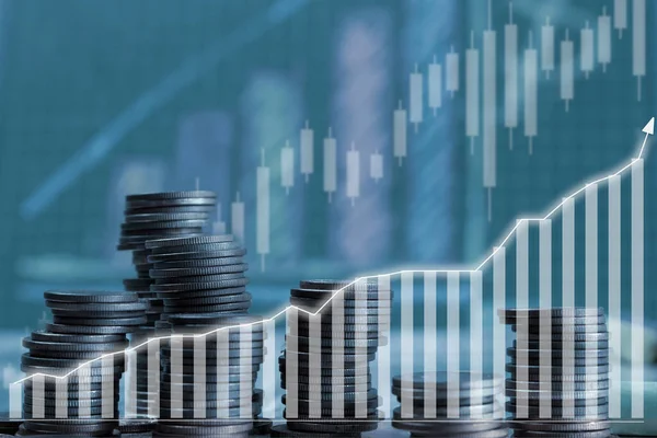 Bozuk paraların düzenlenmesi ve artan miktarları gösteren grafik.