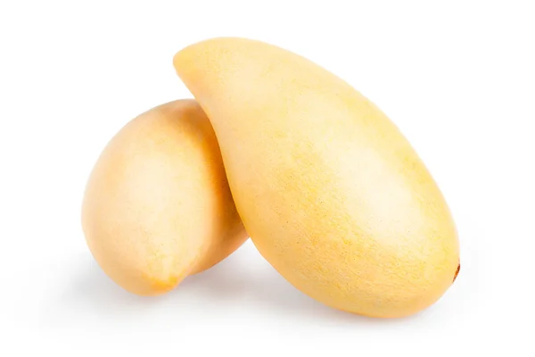 Жовтий манго ізольований на білому тлі — стокове фото