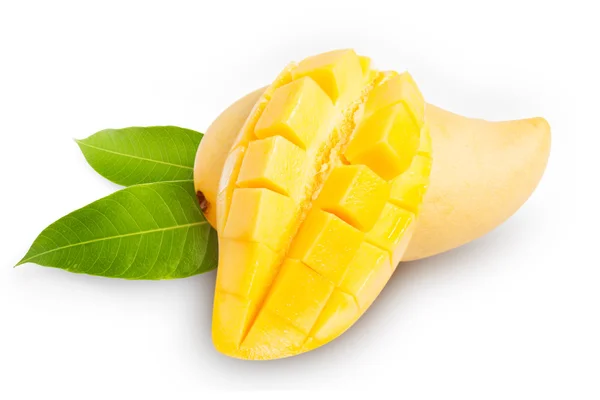 Yellow mango isolated on white background — Stock Photo, Image