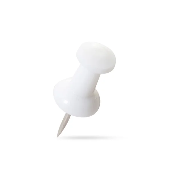 Close up of a pushpin on white background — Stock Photo, Image