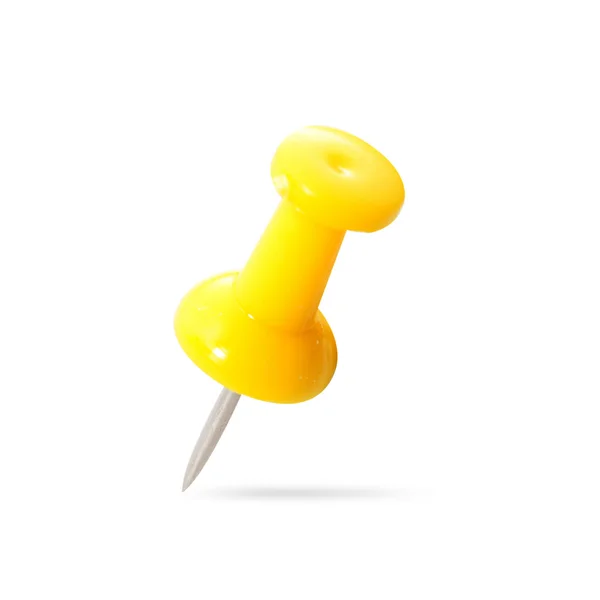 Close up of a pushpin on white background — Stock Photo, Image