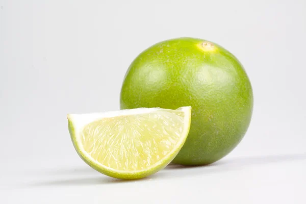 Fresh lime Isolated on white background — Stock Photo, Image