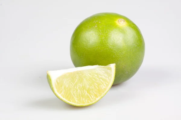 Fresh lime Isolated on white background — Stock Photo, Image