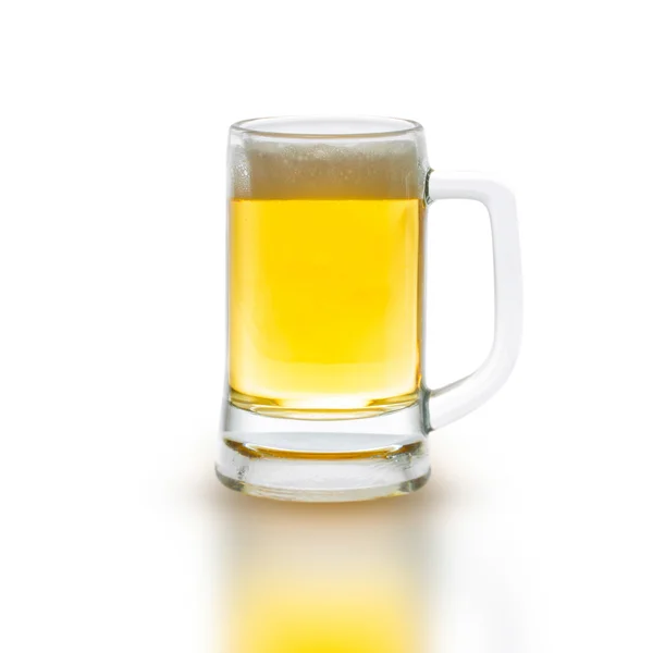 Glass of beer isolated on white — Stock Photo, Image