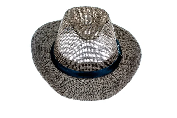 Summer straw hat isolated on white — Stock Photo, Image