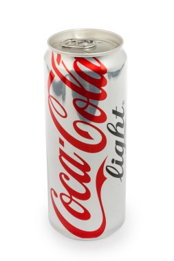 Thailand, Bangkok - May 24, 2014: coca cola can on white backgro clipart