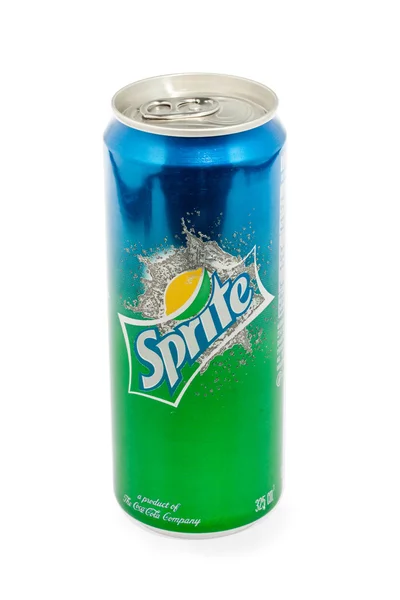 Thailand, Bangkok - May 24, 2014: Sprite can on white background — Stock Photo, Image