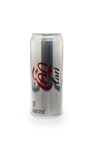 Thailand, Bangkok - 24. maj 2014: coca cola can på hvid backgro - Stock-foto