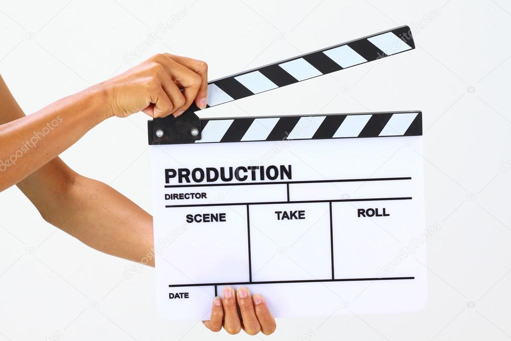 Blank movie clapper board