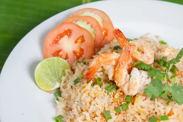 Arroz frito com camarão — Fotografia de Stock