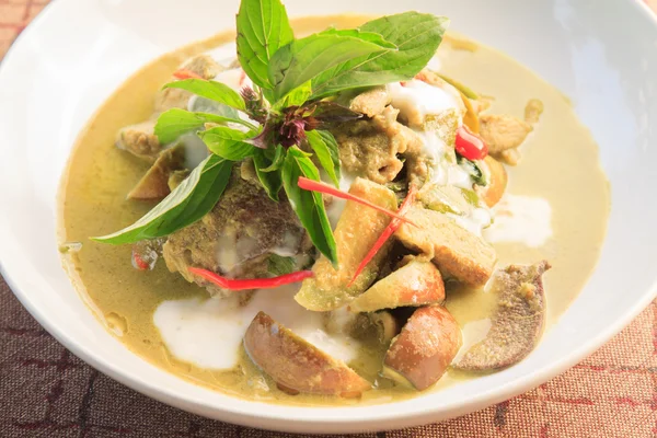 Tailandia comida Curry verde Pollo Sopa intensa —  Fotos de Stock