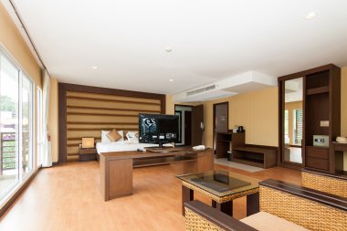 otel yatak odası