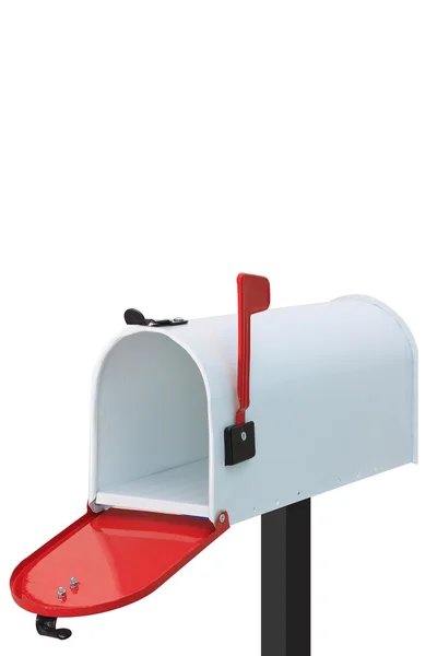 Білий поштової скриньки — стокове фото