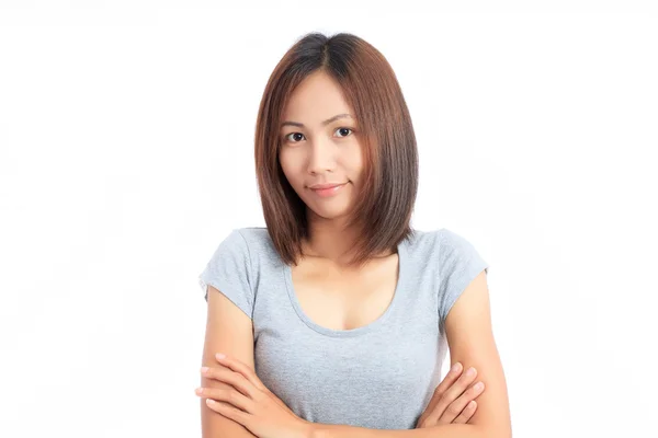 Asian Girl isolated on white background — Stock Photo, Image