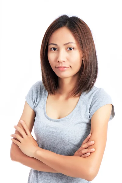 Asian Girl isolated on white background — Stock Photo, Image