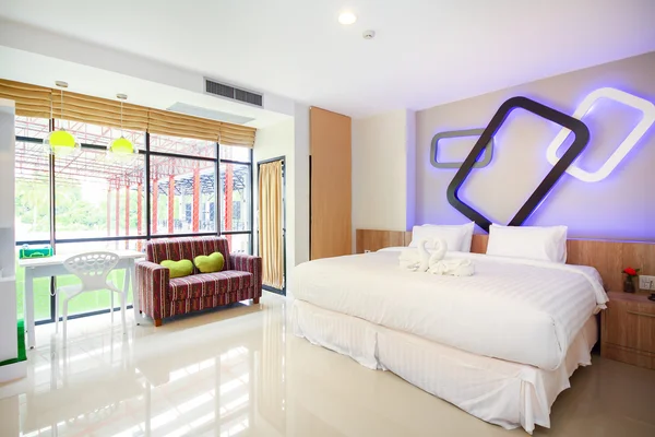 Hotel room at Phitsanulok province Thailand — Stock Photo, Image