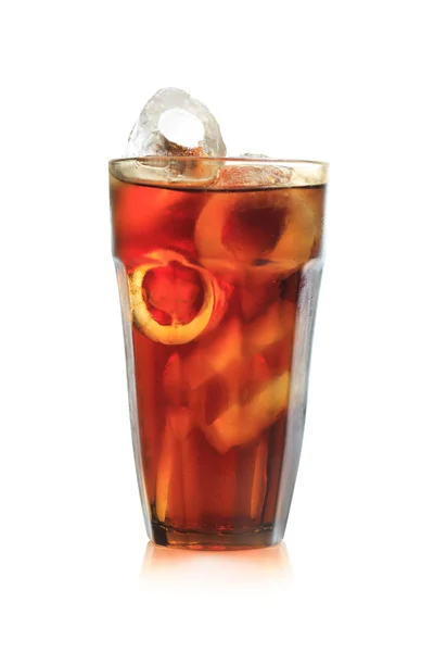 Cola glass with ice — Stockfoto