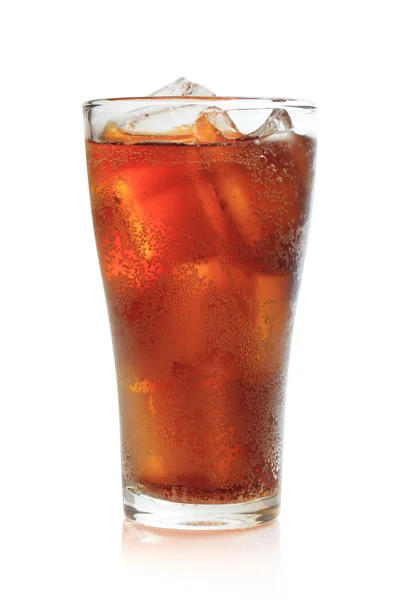 Cola glas med is — Stockfoto