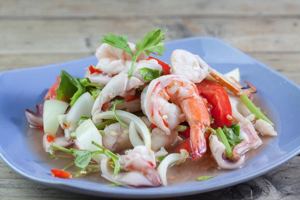 Thai spicy seafood salad — Stock Photo, Image