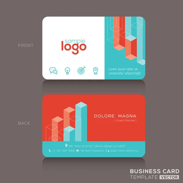 Modern trendy business card design template — Stock Vector