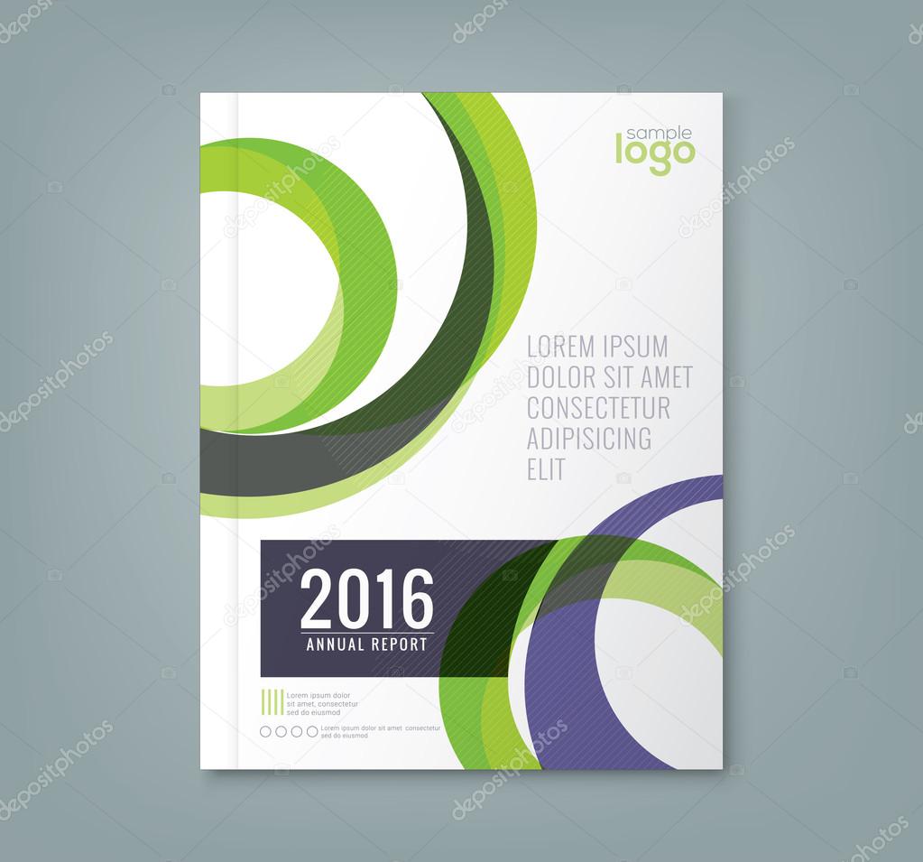 Abstract round circle shapes background for business annual report cover