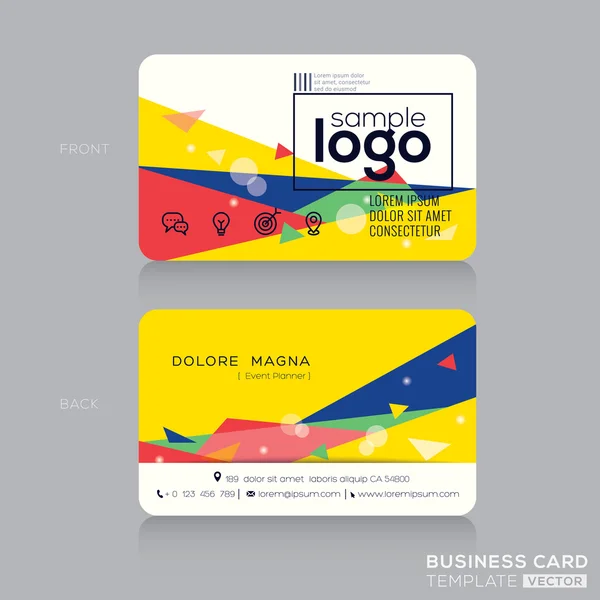 trendy business card with Postmodernism background