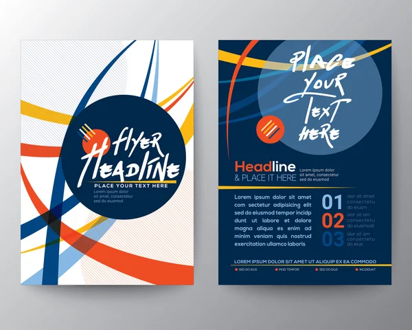 Astratto colorato forma curva linea Poster Brochure Flyer design — Vettoriale Stock