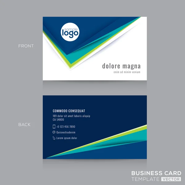 Abstract Business card Design Template — Stock Vector
