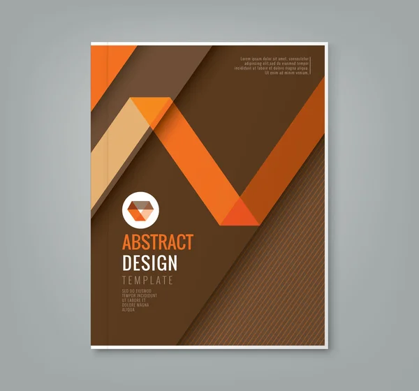 기업 연례 보고서 책 표지에 대 한 추상 라인 디자인 배경 템플릿 — 스톡 벡터
