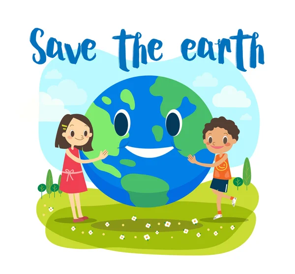 拯救地球生态概念图 — 图库矢量图片