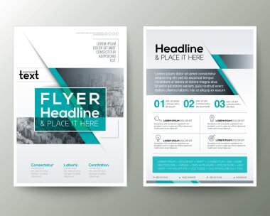 Afiş broşür ve ilan tasarımı düzeni vektör şablonu