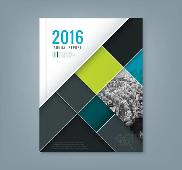 Modelo de projeto geométrico abstrato de forma quadrada para o cartaz de folheto de capa de livro de relatório anual de negócios —  Vetores de Stock