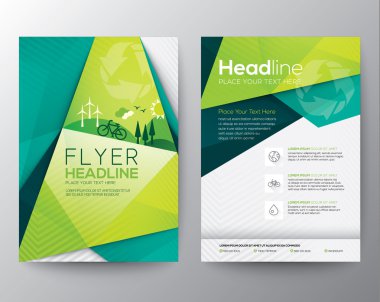 Abstract Triangle Flyer design template clipart