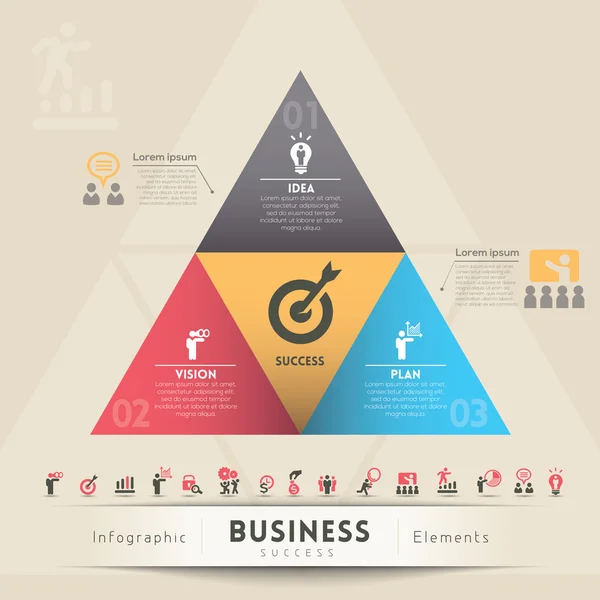 Business strategi konceptet grafiska Element — Stock vektor