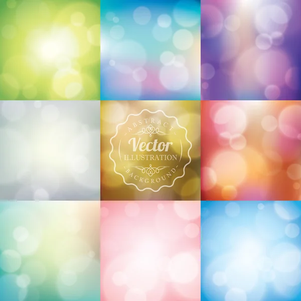 Abstract blurred lights bokeh background — Stock Vector