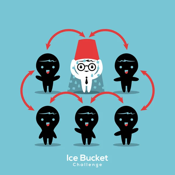 Als ice bucket challenge concept vectoriel illustration — Image vectorielle