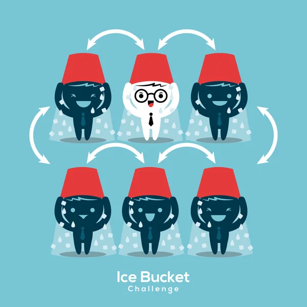 ALS ice bucket výzvu koncept vektorové ilustrace — Stockový vektor