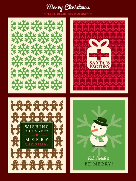 Karácsonyi mintás háttérrel a meghívó kártya poszter, szórólap — Stock Vector