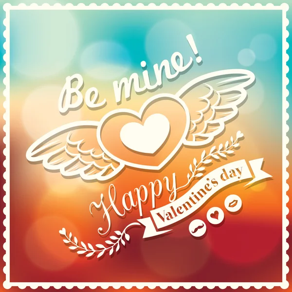 Tarjeta de San Valentín y boda Bokeh Fondo — Vector de stock