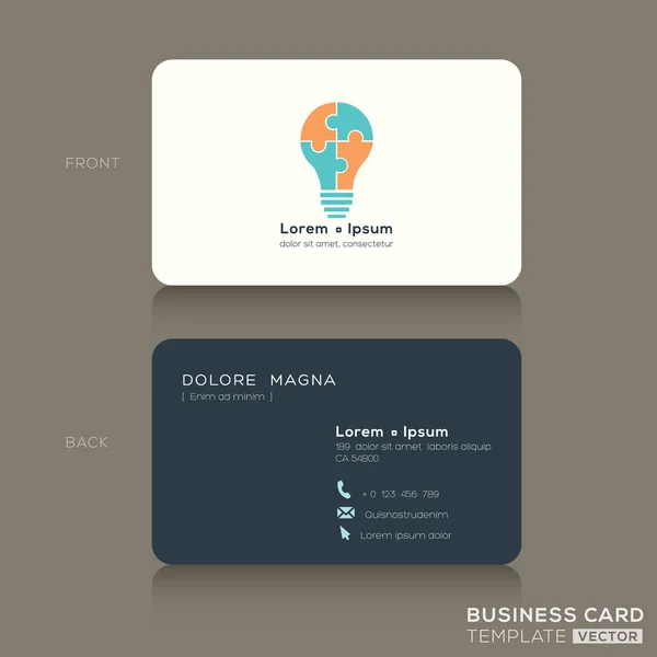 Idea Creativas Tarjetas de visita Plantilla de diseño — Vector de stock