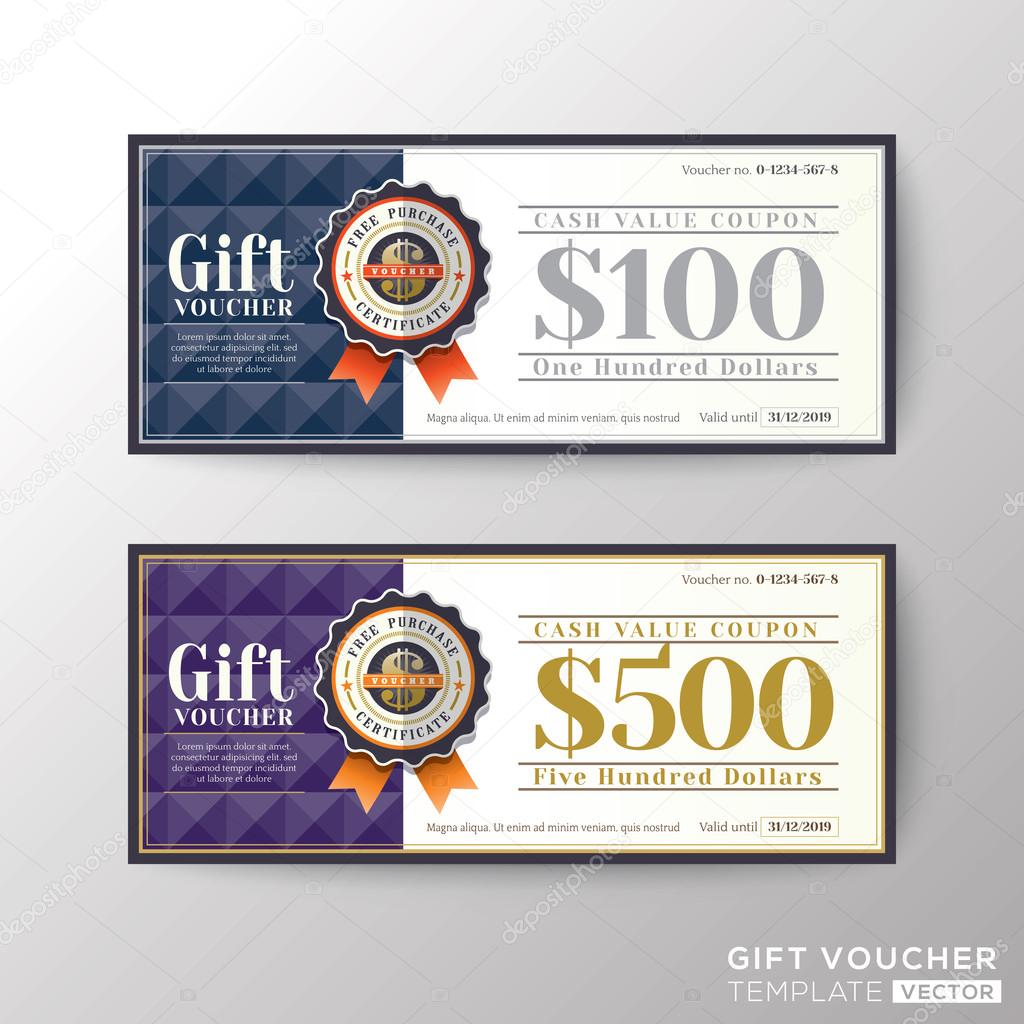 Gift certificate voucher coupon card template