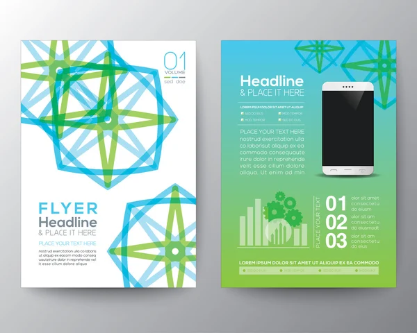 Broschüre Flyer Design Layout Vorlage — Stockvektor